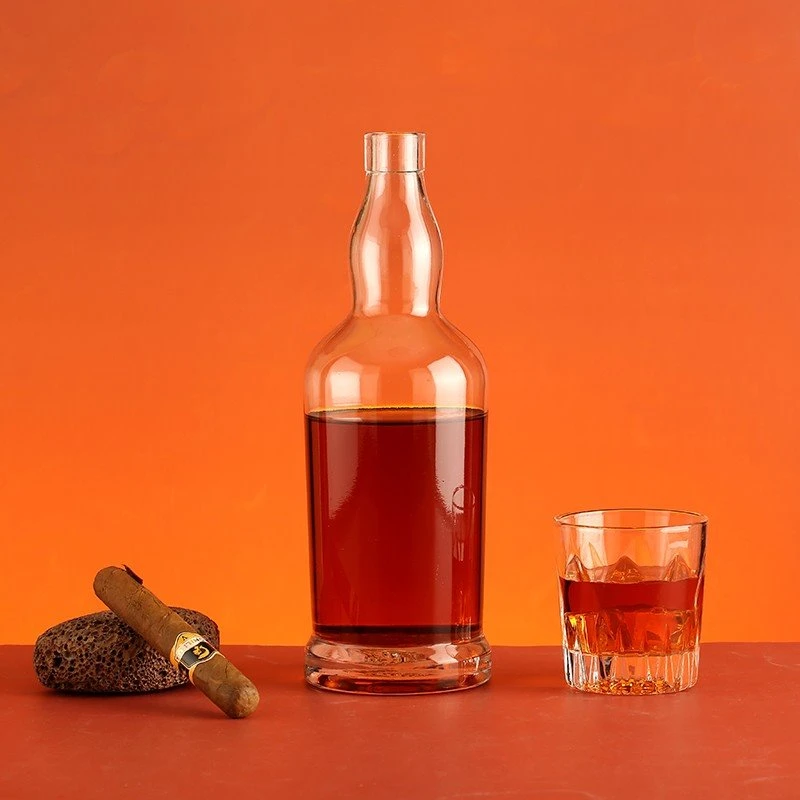 glass wine bottle with cork