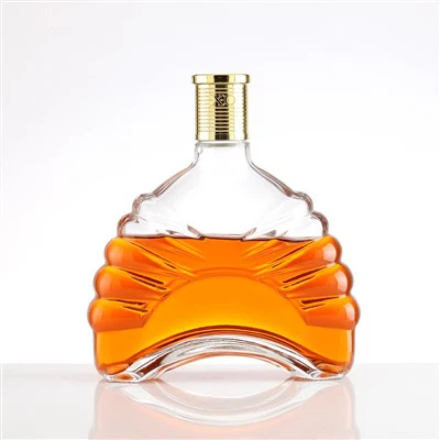 Bouteille de brandy en verre de liqueur de cristal en verre vide de 700 ml