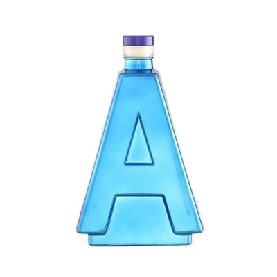 Bouteille en verre bleu