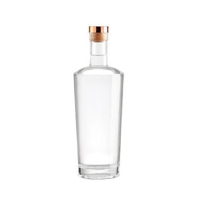 Bouteille d'alcool en verre de conception personnalisée de forme unique de 750 ml